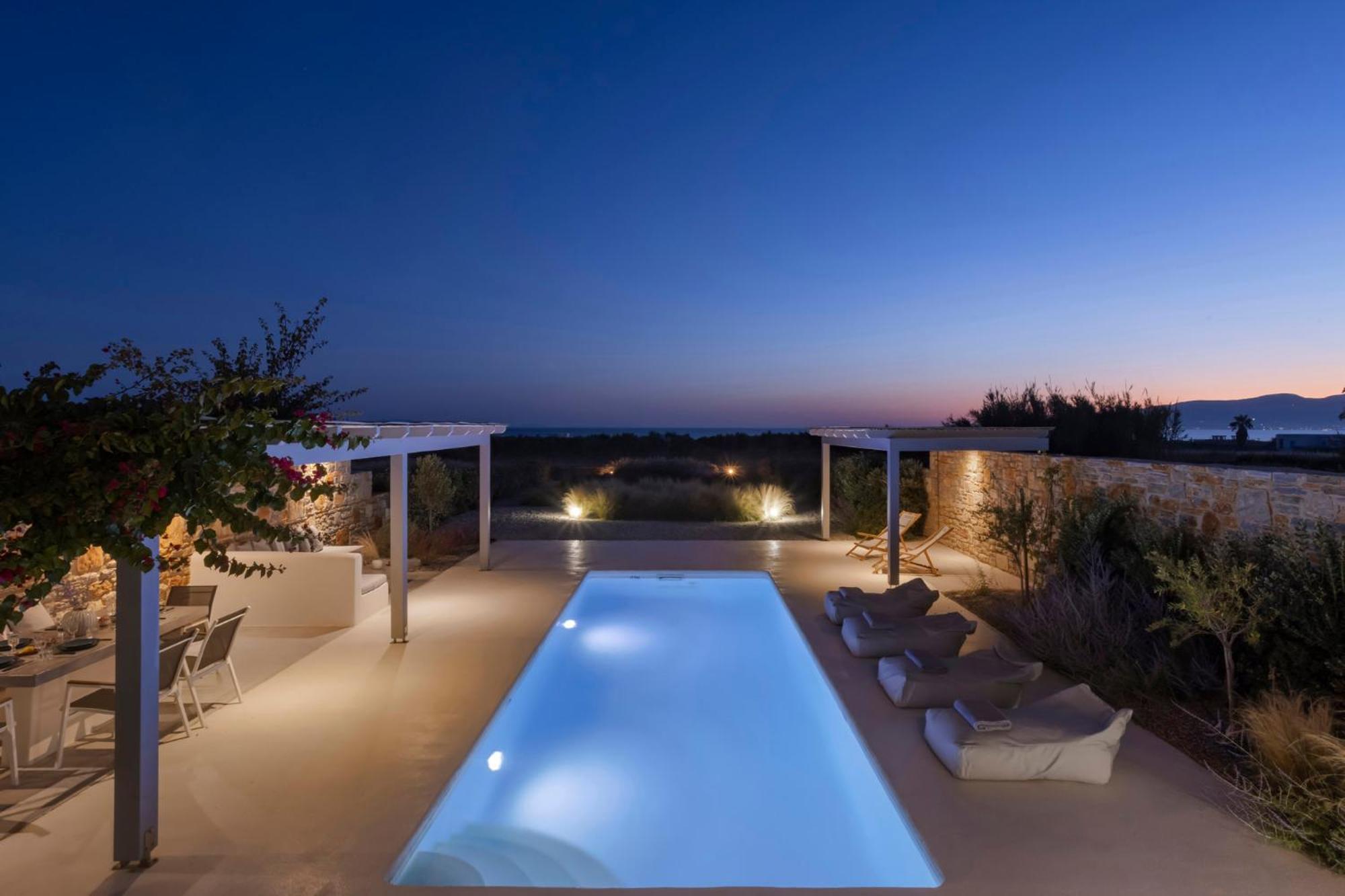 Villa Dione, Private Pool & Seaview By Naxos Dunes Kastrákion エクステリア 写真