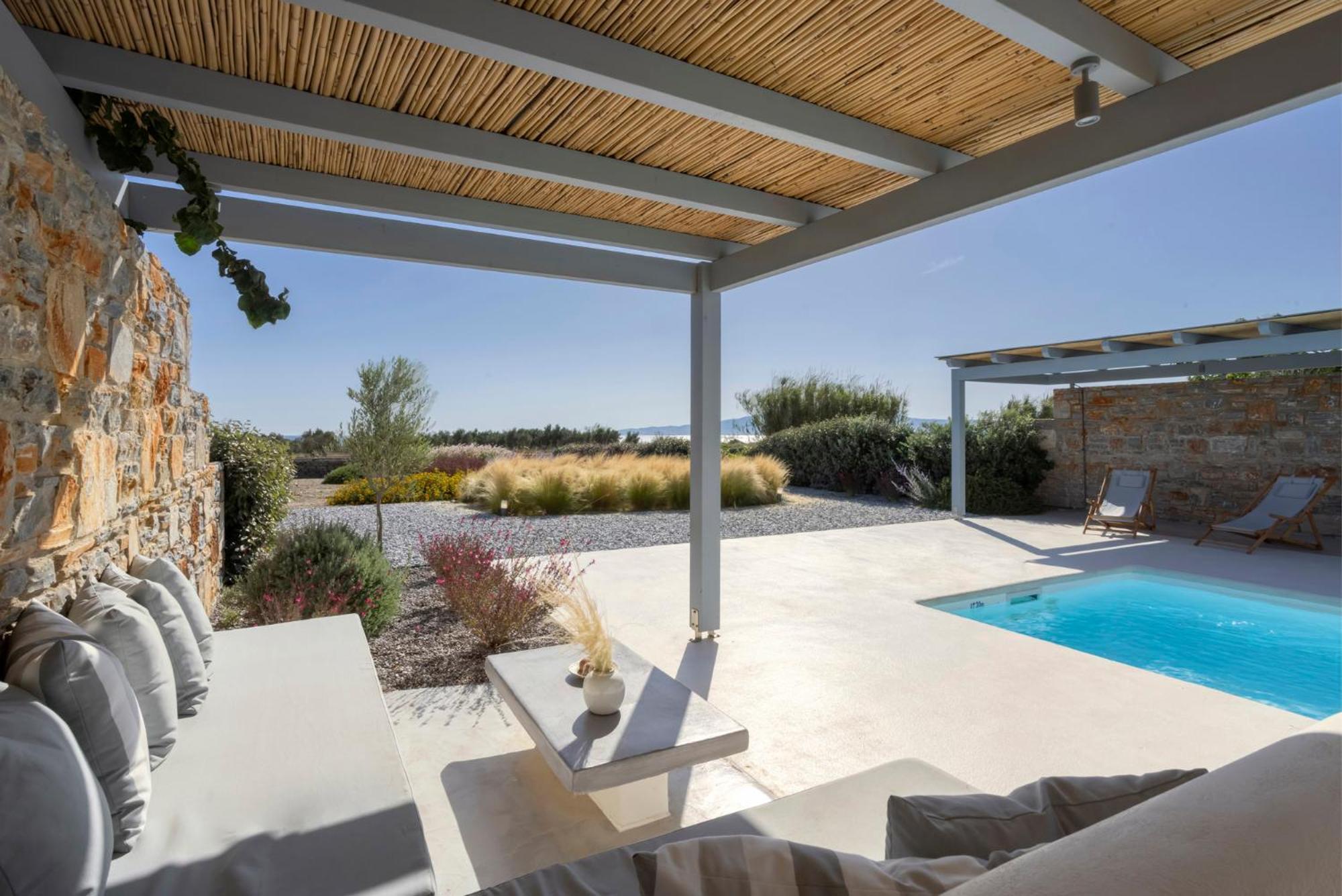 Villa Dione, Private Pool & Seaview By Naxos Dunes Kastrákion エクステリア 写真