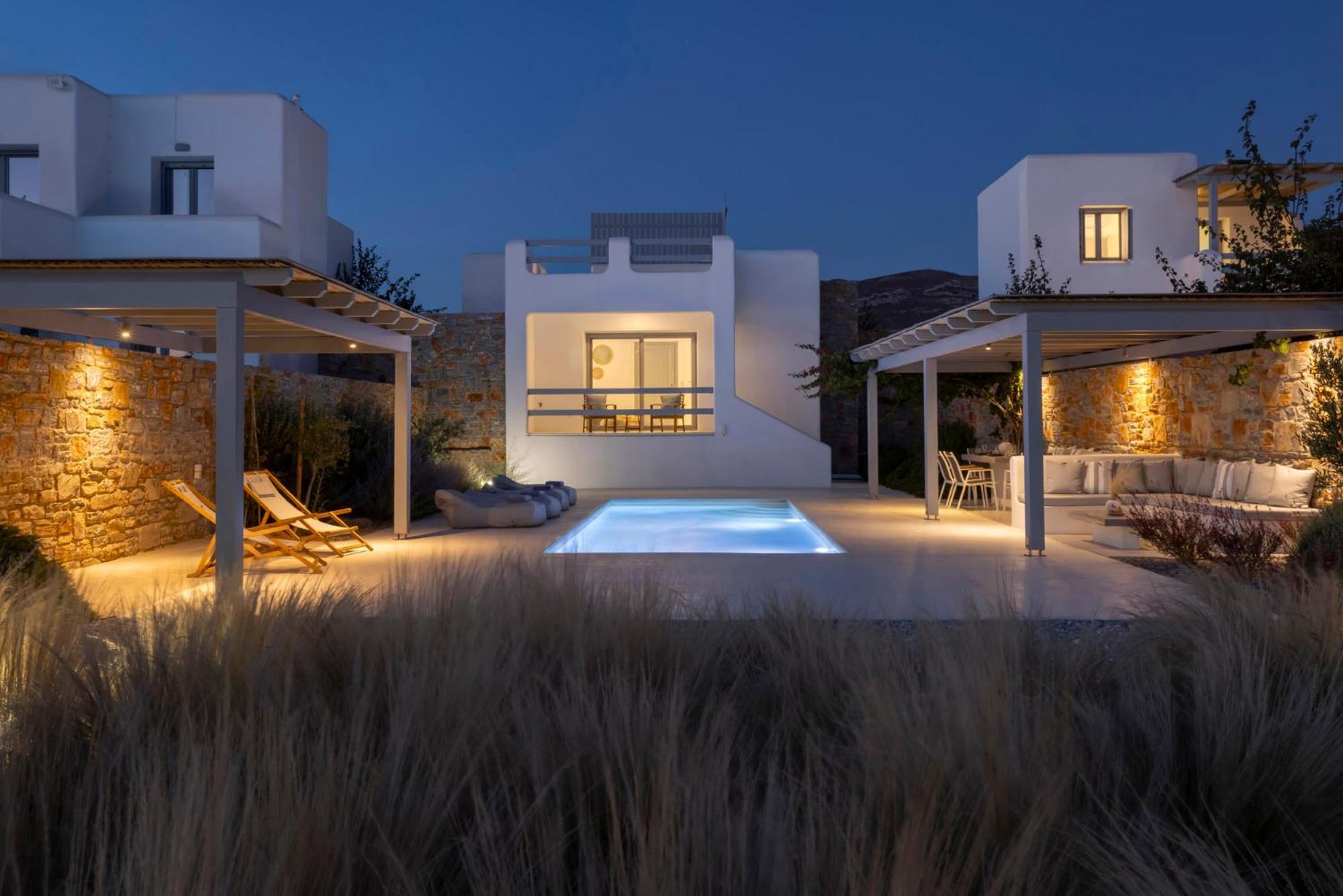 Villa Dione, Private Pool & Seaview By Naxos Dunes Kastrákion エクステリア 写真